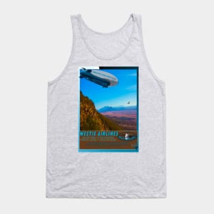 Retro Airship Travel Illustration_01 Tank Top